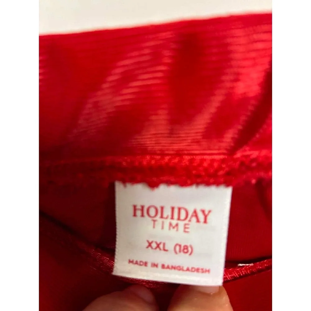 Holiday Time Girls XXL 18 Red Sparkly Mesh Tulle Skirt Tutu Christmas Party NWT